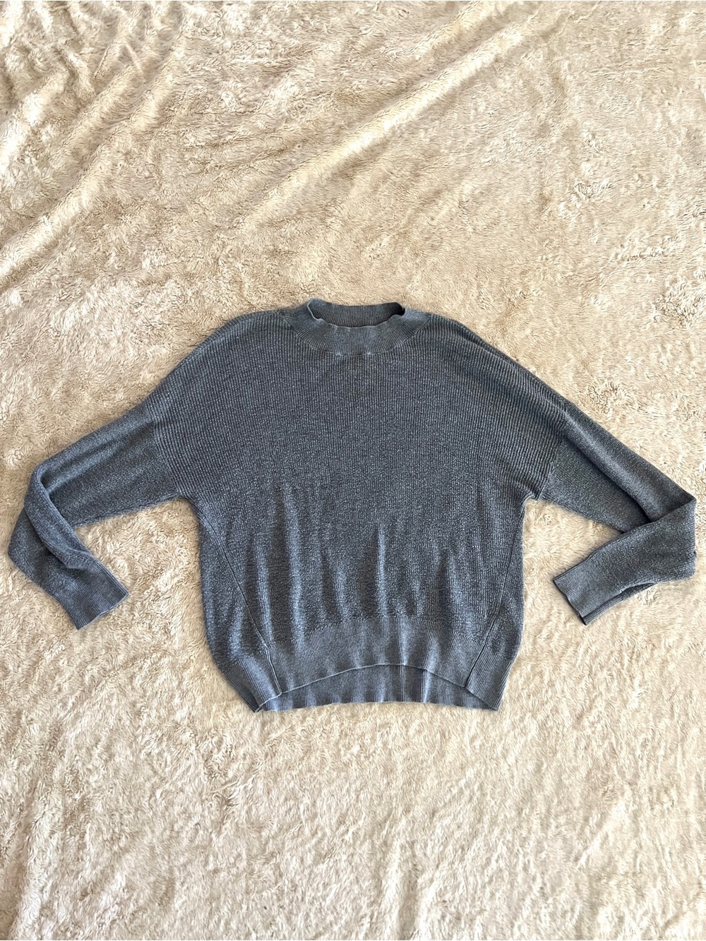 PB Woman's Gray Knit Pullover Sweater Size S